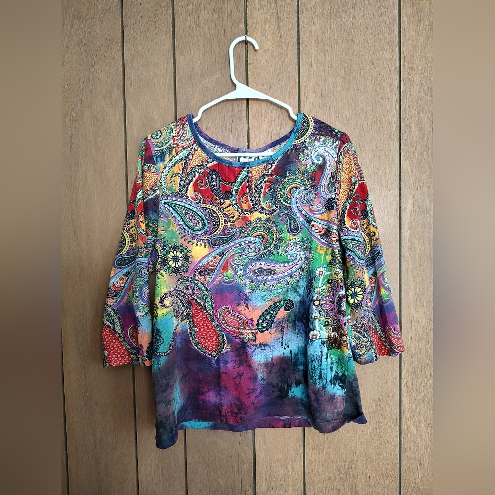 Colorful Paisley Top